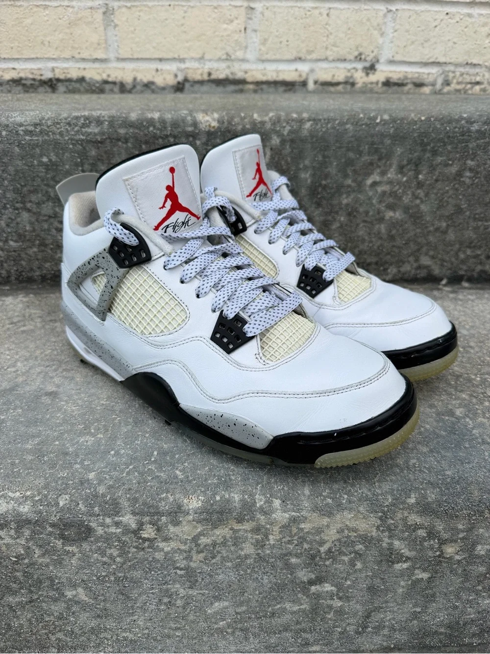 Jordan Retro 4 White Cement Golf Spiked Size 11